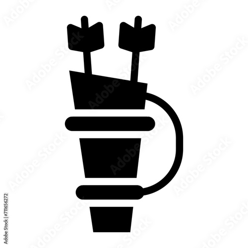 Quiver icon vector image. Can be used for Archery.