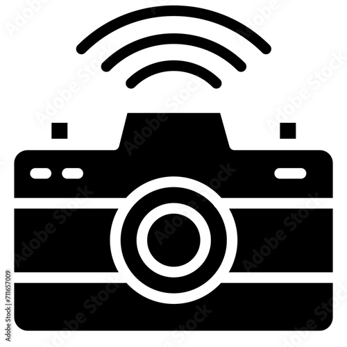 Smart Camera icon vector image. Can be used for Biometrics.