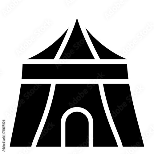 Royal Tent icon vector image. Can be used for Trekking.