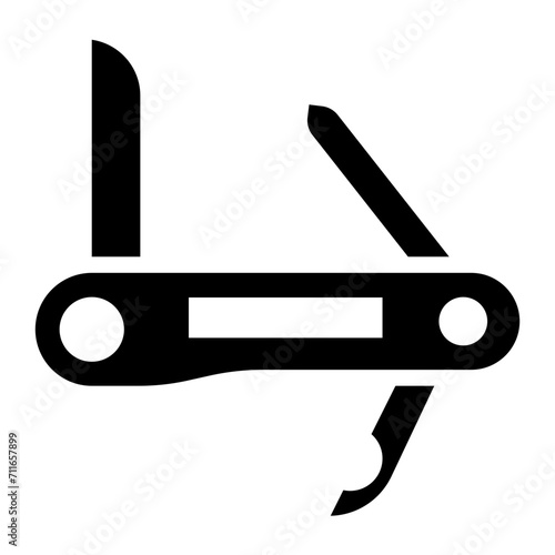 Swiss Army knife icon vector image. Can be used for Trekking.