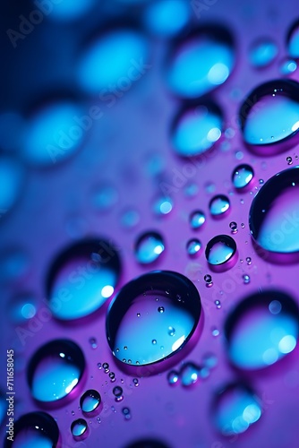 Water Drops Aesthetic. Plastic Surface Macro