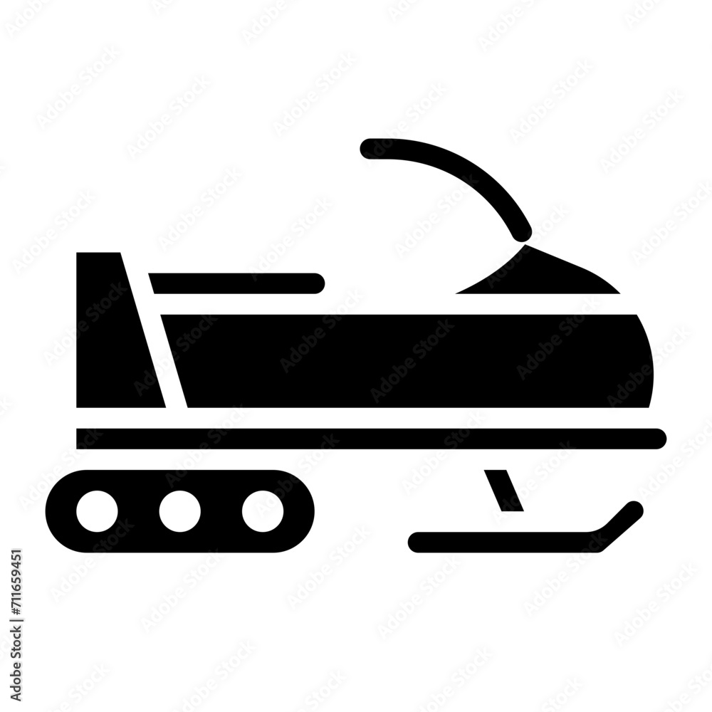 Obraz premium Snowmobile icon vector image. Can be used for Ski Resort.