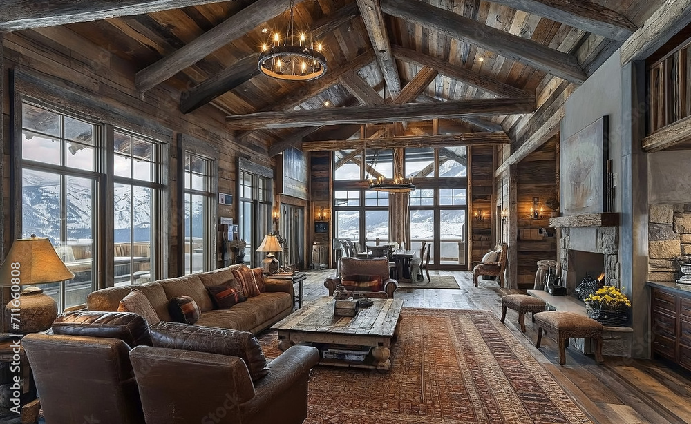 interior design Rustic Style Generative AI interior design Rustic Style Generative AI