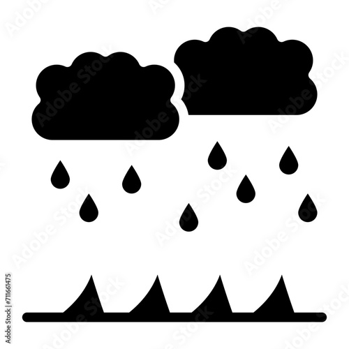 Monsoon Season icon vector image. Can be used for Rainforest.