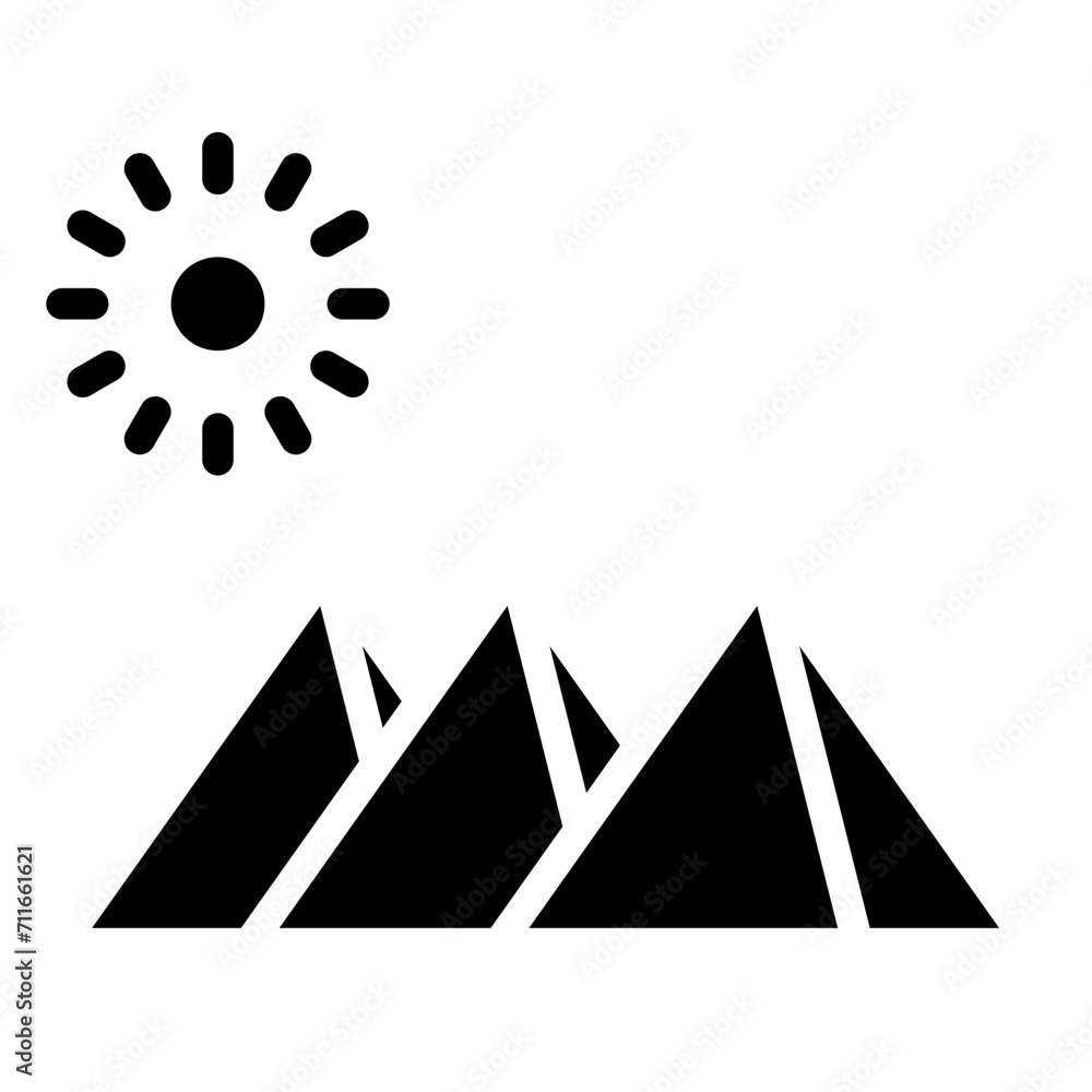 Pyramids icon vector image. Can be used for Rainforest. Pyramids icon vector image. Can be used for Rainforest.