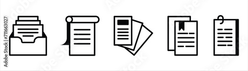 documents paper icon, file icon, folded icon vector illustration
