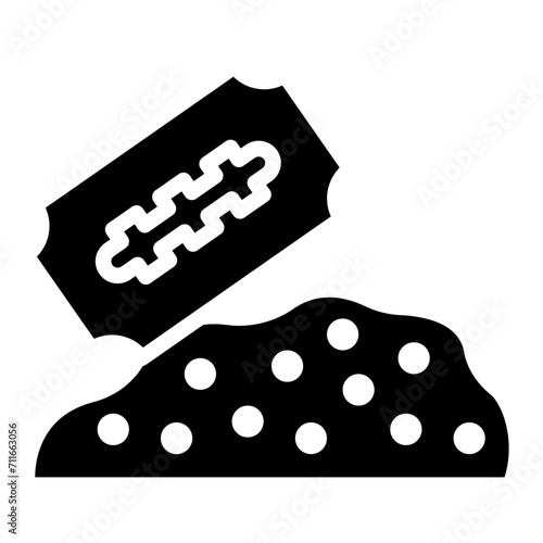 Crack Cocaine icon vector image. Can be used for Addiction.
