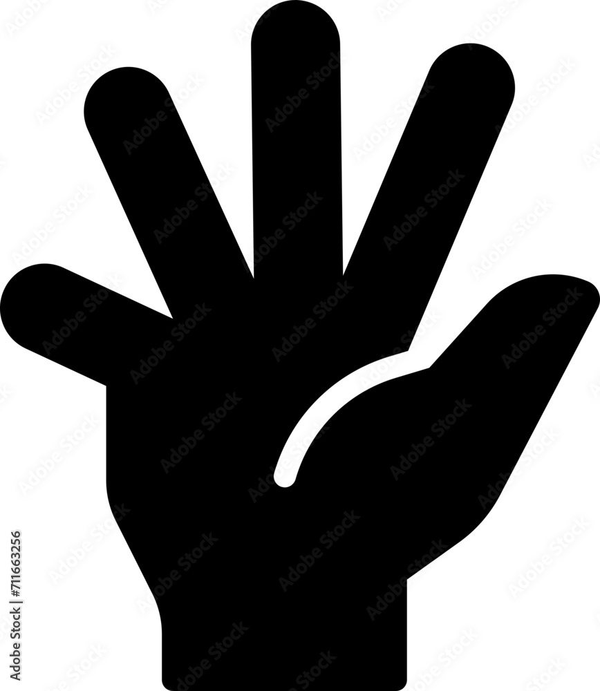 Five finger icon Five finger icon