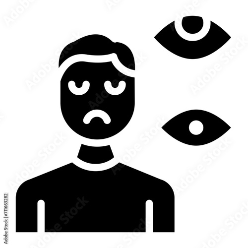 Paranoia icon vector image. Can be used for Addiction.