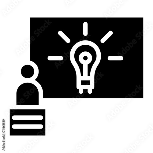 Pitching Event icon vector image. Can be used for Coworking Space.