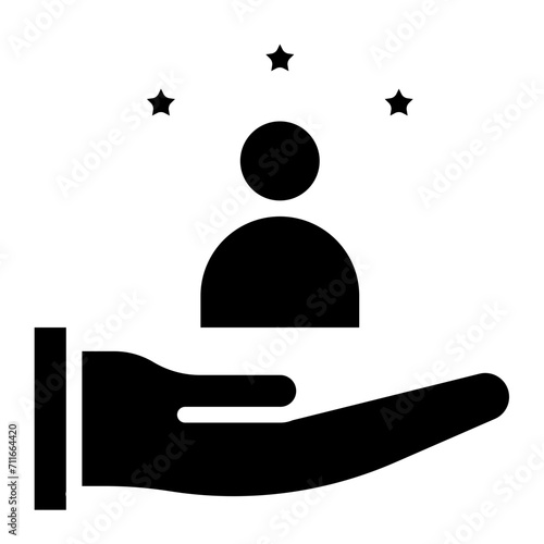 Reputation icon vector image. Can be used for Video Blog.