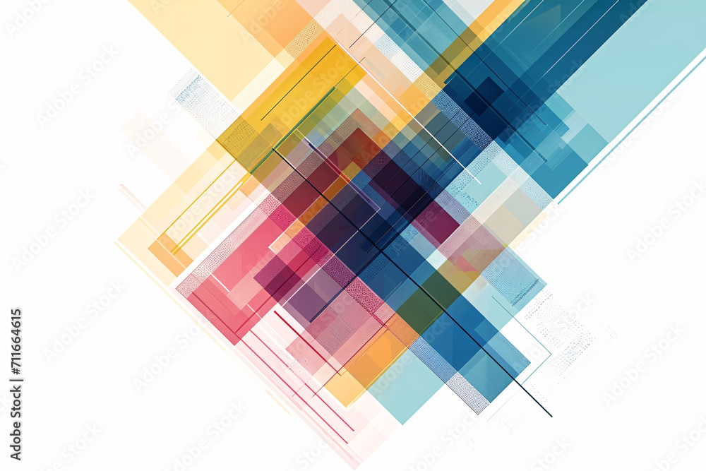 Abstract colorful geometric shapes overlapping Abstract colorful geometric shapes overlapping