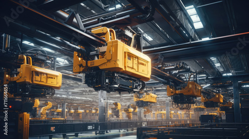 Autonomous cranes and overhead transport systems in the factory