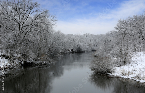river in winter forest © Pavlo Klymenko