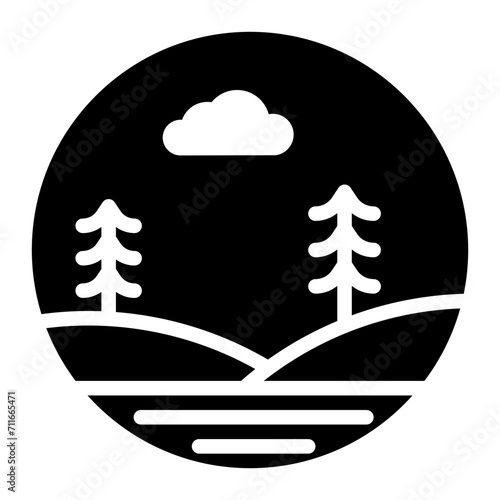 Tundra icon vector image. Can be used for Geography.