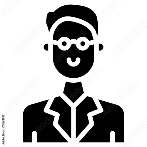 Professor icon vector image. Can be used for Archeology.