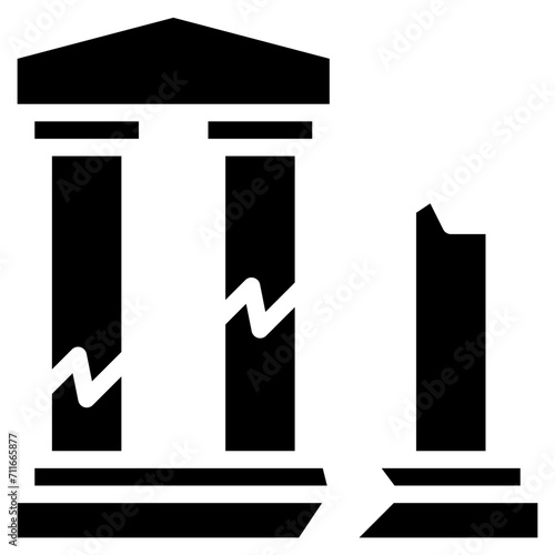 Ruins icon vector image. Can be used for Archeology.