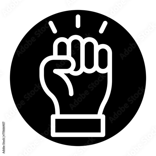 Activism icon vector image. Can be used for Human Rights.