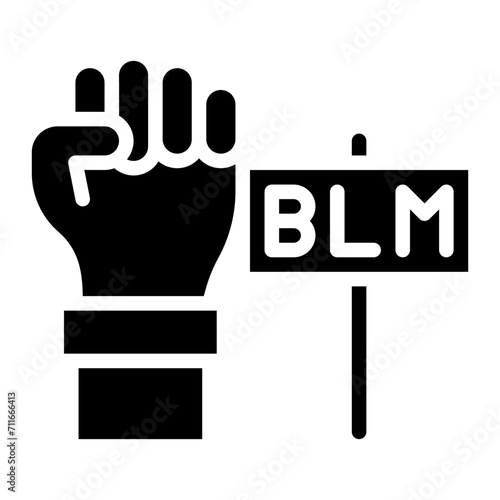 Blm icon vector image. Can be used for Human Rights.