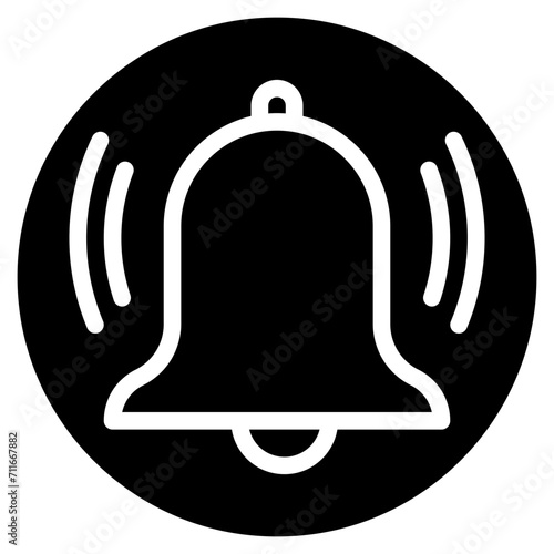 Bell icon vector image. Can be used for Nursing Home.