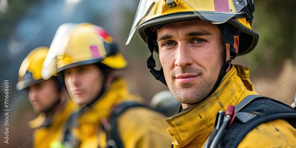 Photograph of Portrait of fireman team Photograph of Portrait of fireman team