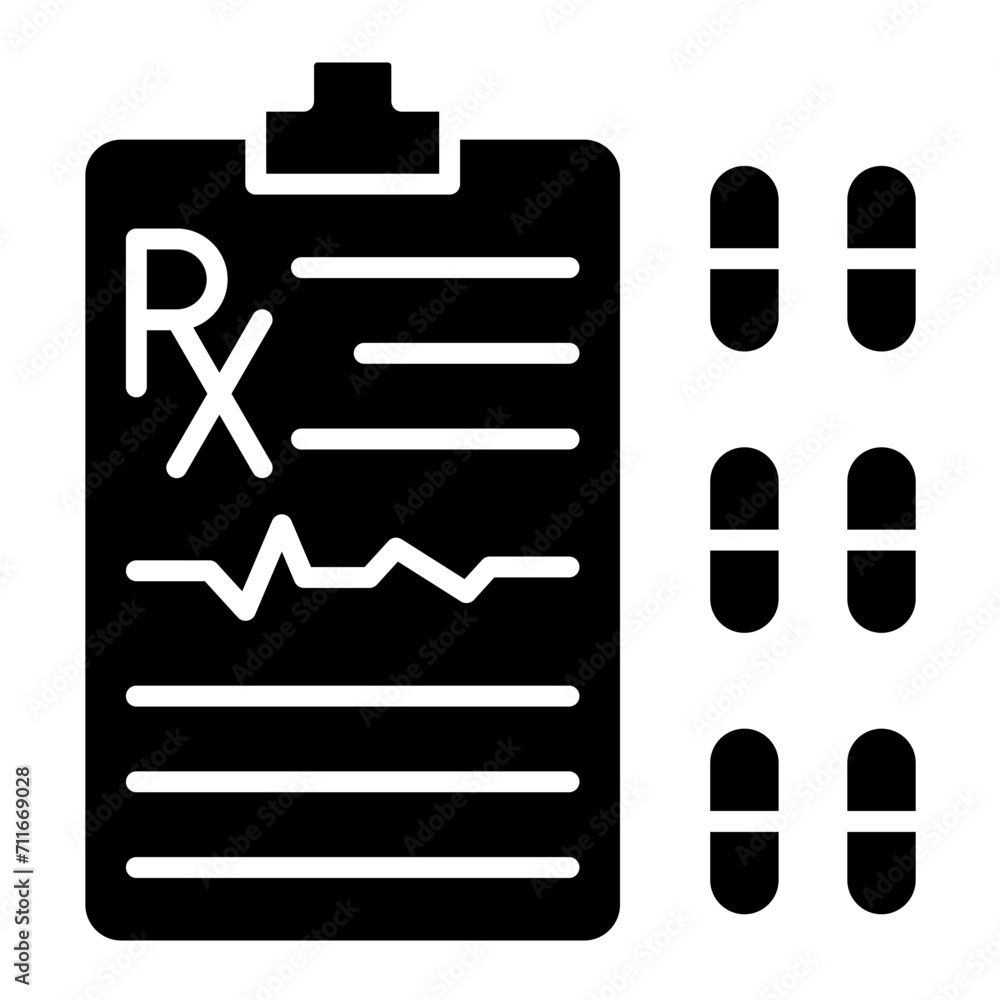 Prescription icon vector image. Can be used for Pharmacy. Prescription icon vector image. Can be used for Pharmacy.
