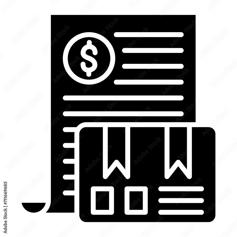 Bill icon vector image. Can be used for Delivery and Logistics. Bill icon vector image. Can be used for Delivery and Logistics.