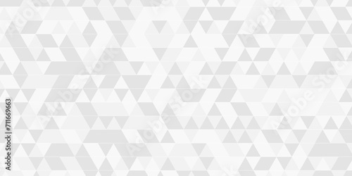 Abstract geometric vector seamless technology gray and white wall tringle backdrop tile wallpaper background. decoration pattern gray Polygon Mosaic triangle, business and corporate background.