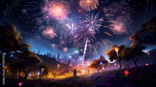 HD Fireworks Festival in 8K Splendor,, Spectacular Fireworks Display in HD Glory