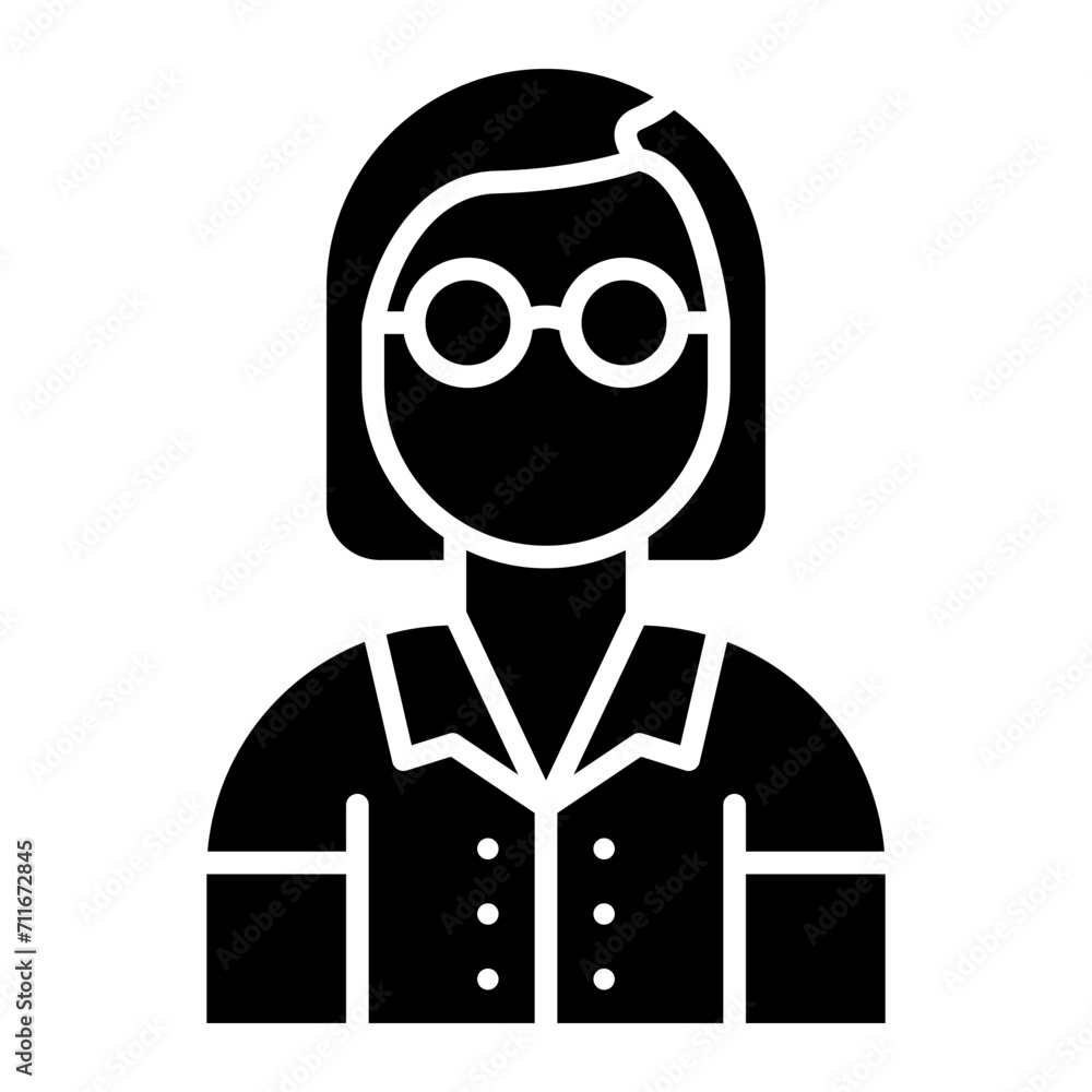 Female Professor icon vector image. Can be used for Learning. Female Professor icon vector image. Can be used for Learning.