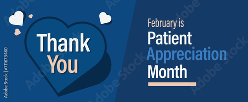 Patient appreciation month. Thank you card.