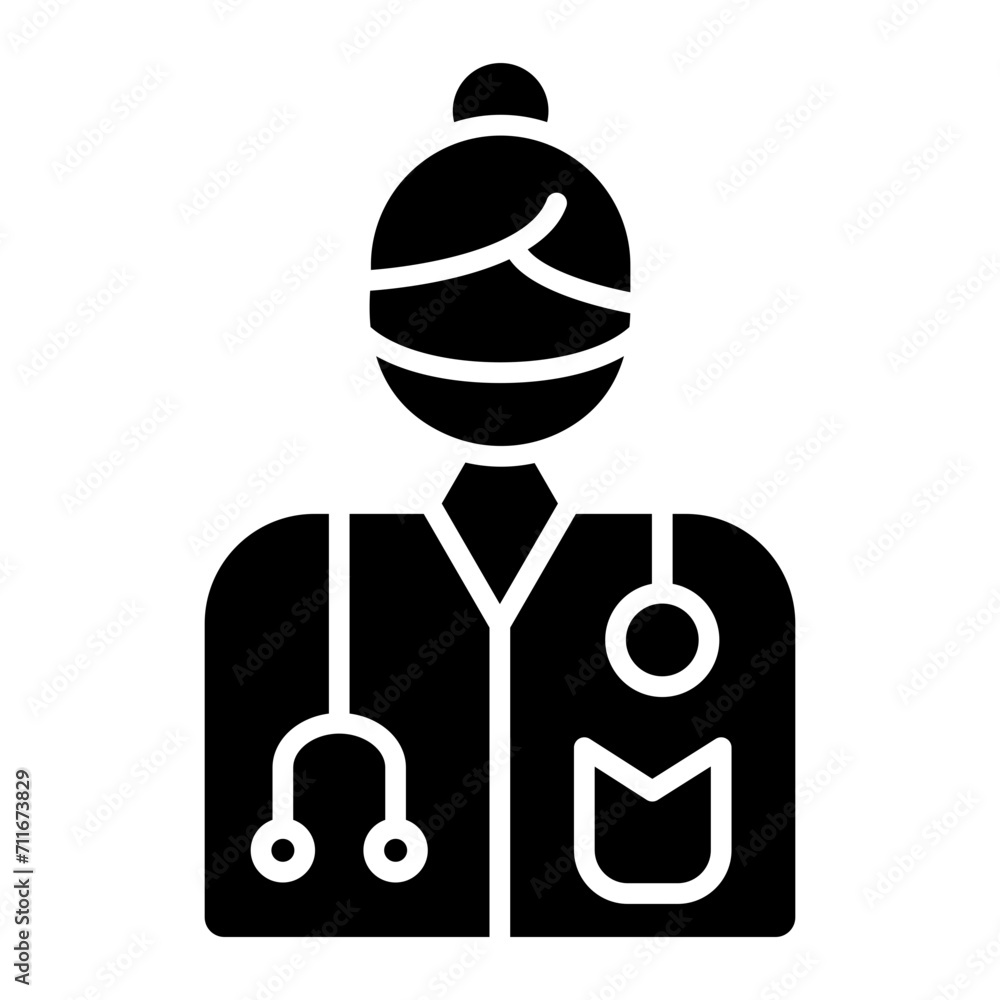Female Surgeon icon vector image. Can be used for Medicine. Female Surgeon icon vector image. Can be used for Medicine.