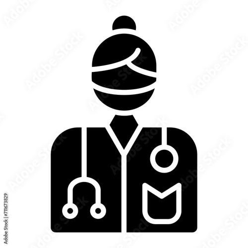 Female Surgeon icon vector image. Can be used for Medicine. © SAMDesigning