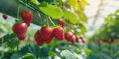 Quality strawberry production in the strawberry farm garden