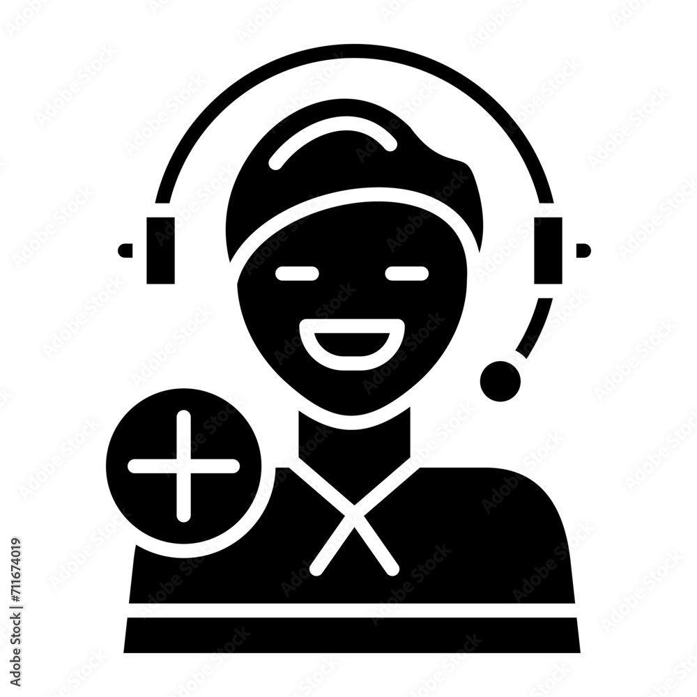 Medical Service on Call icon vector image. Can be used for Medicine I.
