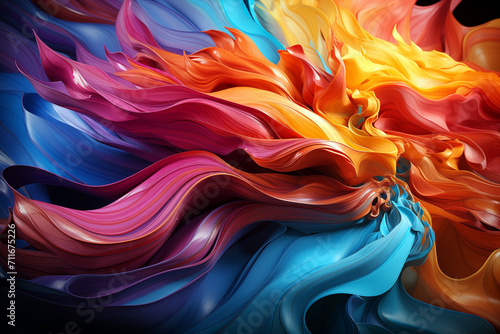3d Colorful wavy background #711675226