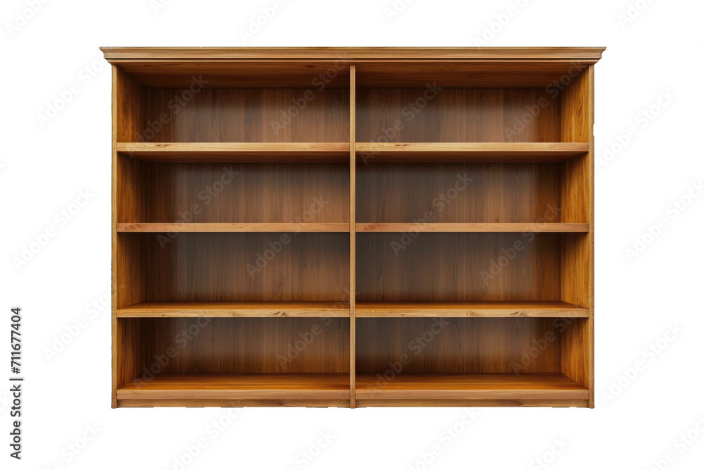Large Empty Wooden Bookshelf Waiting to Be Filled With Books Large Empty Wooden Bookshelf Waiting to Be Filled With Books