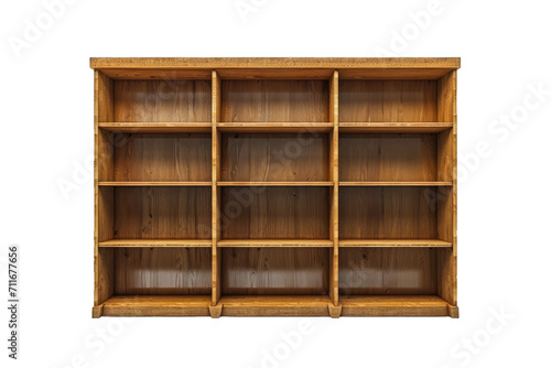 Large Empty Wooden Bookshelf Waiting to Be Filled With Books