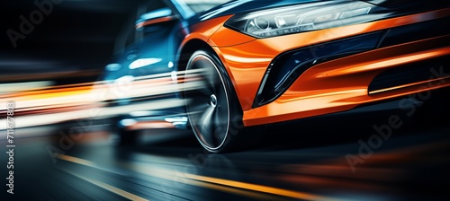 Blurred bokeh with racing visuals and dynamic car parts automotive performance background