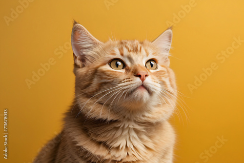 cat on solid background