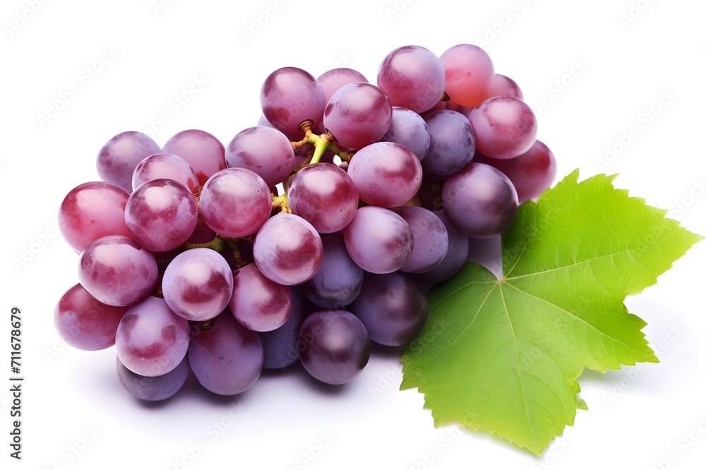 Red grape isolated on white background