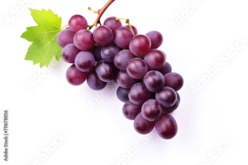 Red grape isolated on white background