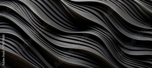 Elegant abstract black wavy background texture pattern with flowing lines for modern design concept
