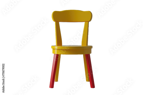 Children's Yellow Chair With Red Legs
