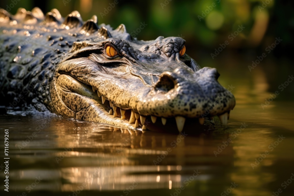 Obraz premium Australian crocodile in Daintree River, Queensland