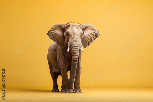 elephant on a solid background