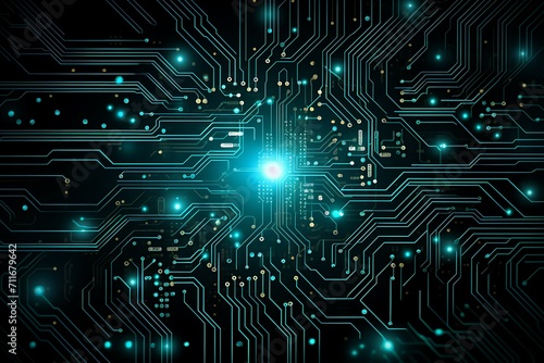 Circuit board background. Technology and science concept. 3D Rendering