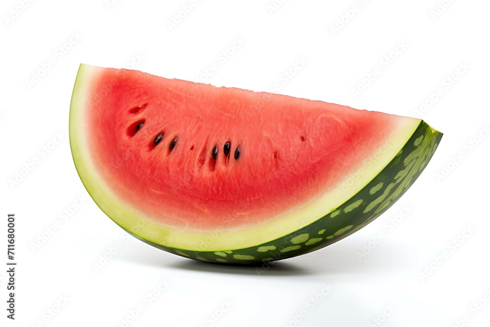 Sliced of watermelon isolated on white background