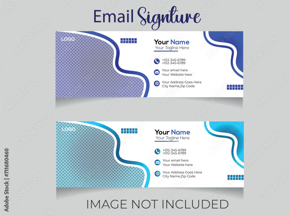 Modern Email signature or email footer Template Design Modern Email signature or email footer Template Design
