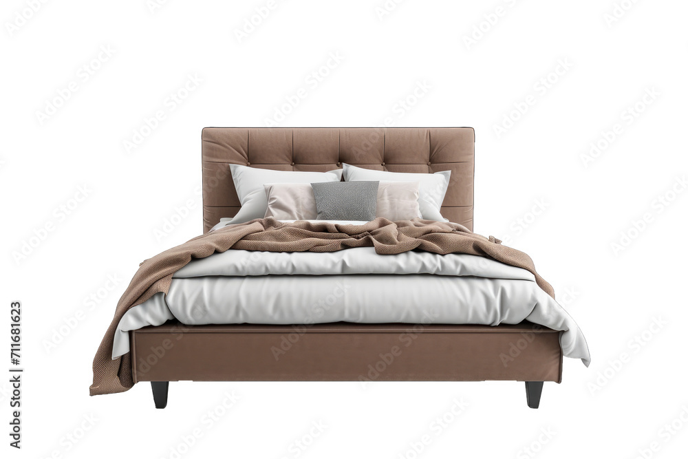 Bed With Blanket and Pillows Bed With Blanket and Pillows